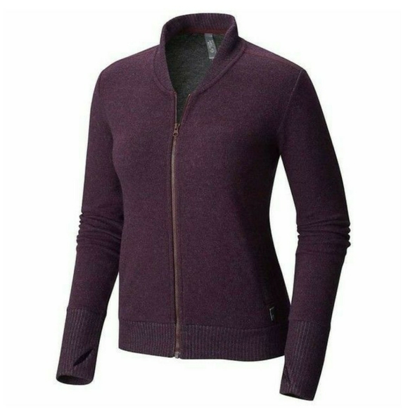 Mountain Hardwear Sweaters - Mountain Hardwear Purple Wool Full Zip Sweater